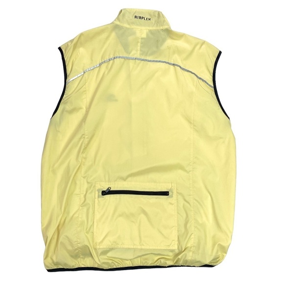 BROOKS Zip Up Lightweight Biker Vest in Yellow Size XL - Picture 4 of 9